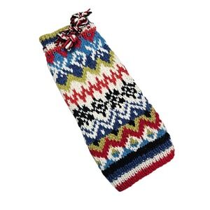 Newari Hand Knit Nepal Icelandic Design Wool‎ Hand Muff Warmer Winter Boho Indie